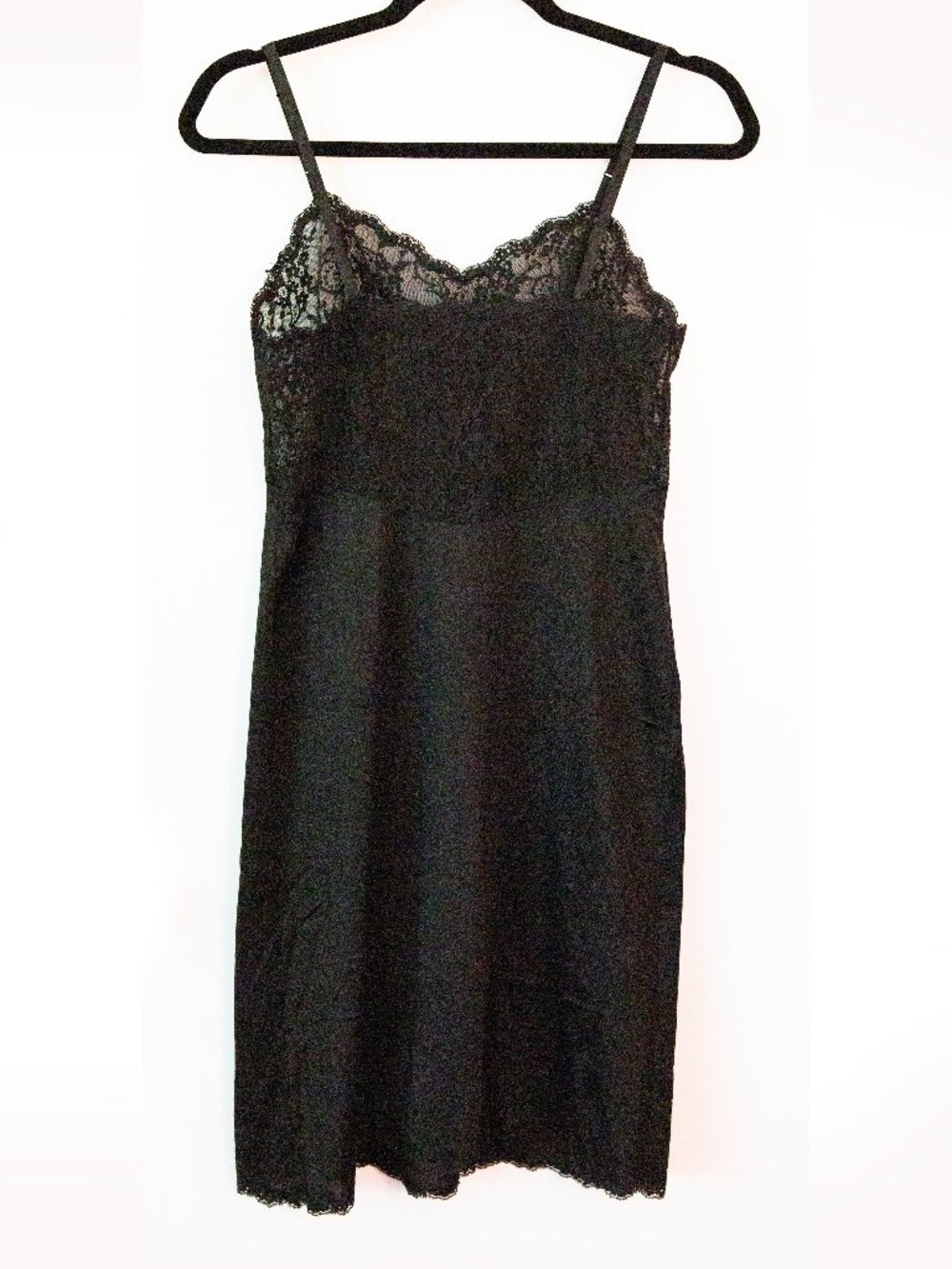 Black vintage lacy slip